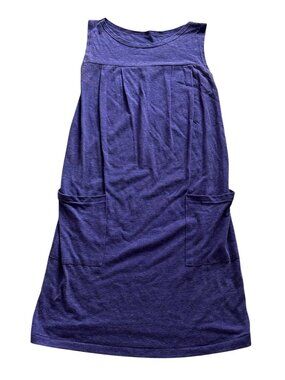 American Apparel Viscose Sleeveless Dress with Pockets XS (Purple)